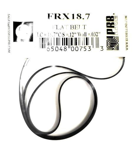 FRX18.7 Flat Rubber Replacement Drive Belt for Tape Player I.C. 18.7" X C/S .12" Wall Thickness .032" (1PC) PRB/EVG