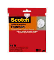 Scotch RF7760  Self-Stick Reclosable Fasteners, White, 180-Inch