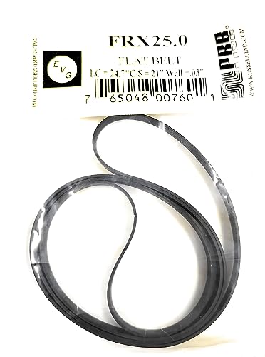 FRX25.0 PRB/EVG Flat Drive Belt (1PC) for Record Player Phonograph Turntable 24.7" I.C. C/S .210" Wall Thickness .03" FITS SANYO TP-, SANSUI SR-, Sony, Yamaha YP-, Toshiba SR-, and Others