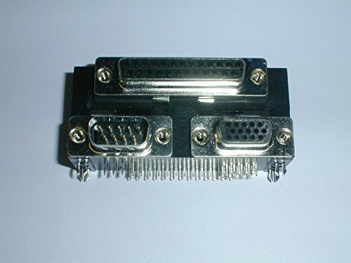 K42-25/9-15-A4N D-Sub Assembly 25 Pin Female/9 Pin Male/15 Pin High Density Female all in a Right Angle PCB Connector (1 piece)