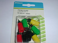 Philmore MS144 RCA Plugs, Plastic Shells, 4 Colors, 8 Plugs