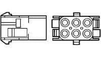 Pin & Socket Connectors 06P UMNL CAP HSG 150C BLK (100 pieces)