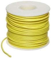 22MS-100-YELLOW 22AWG MILW76D TYPE MW YELLOW SOLID CONDUCTOR HOOKUP WIRE 100 FOOT ROLL 1000V 80C