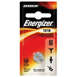 Energizer R Lithium Watch/ Electronic Battery #1216 3-Volt-2Pack
