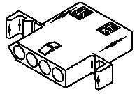 Pin & Socket Connectors 4 CIRCUIT RECEPTACLE (10 pieces)