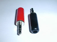Philmore 501P 1/8in/3.5mm Mini Phone Plug Set Mono 1-RED & 1-BLACK