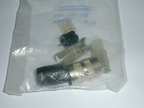 T3161-001 Circular DIN Connector, 1 Pin Female Cable Plug (1 piece)