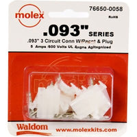 76650-0058 Pin & Socket Connectors .093 Connector Kit Pnl Mnt Plug Rec 3P (1 piece)