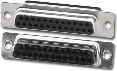 Pan Pacific DH-25HS/T-RL Db25 Female D-Sub Standard Density Crimp Type Connector Zinc Housing Only (Price Per 10/Pkg)