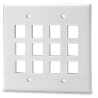 Signamax DKF-12-WH 12-Port Dual Gang Keystone faceplate, White by Signamax Inc