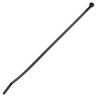 Panduit PLT4S-C0 Pan-Ty Cable Tie, Weather Resistant Nylon 6.6, Standard Cross Section, Curved Tip, 50lbs Min Tensile Strength, 4" Max Bundle Diameter, .052" Thickness, .190" Width, 14.5" Length (Pack of 100)