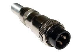 2504M Mic Connector 4 Pin Male Cable Mount (1 piece)