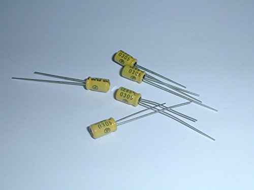RC2-50V010MB Miniature Electrolytic Capacitors 1.0uf 50V, Radial Lead, 85deg C, 4 x 7mm (5 pieces)