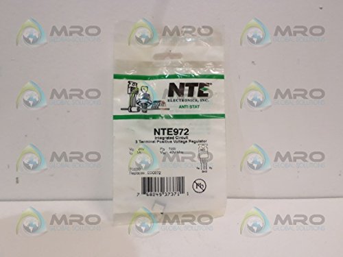 NTE Electronics NTE972 Integrated Circuit 3-Terminal Positive Voltage Regulator, TO-220 Package, 1 Amp Output Current in Excess, 24V Output Voltage