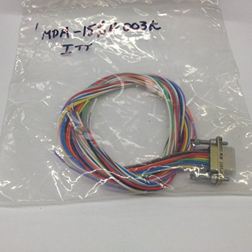 MDM-15SH003K Micro D-Sub Cable Assembly 15 Pin Female Connector with Wire Leads (1 piece)