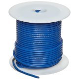 18M-100-BLUE 18AWG MILW76D TYPE MW BLUE STRANDED (16X30) HOOKUP WIRE 100 FOOT ROLL 1000V 80C