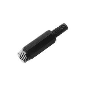 501V 3.5mm Mono Jack w/ Strain Relief - Black