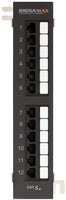 SIGNAMAX 12458M-C5E CAT5E, 12-PORT WALL MOUNT PATCH PANEL