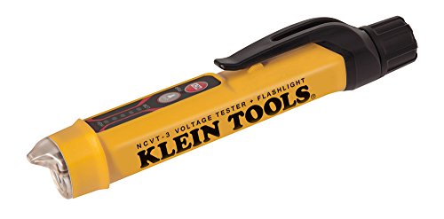 Klein Tools NCVT-3P Voltage Tester, Non-Contact Voltage Detector for AC and DC Dual Testing, Tester Pen Style with Flashlight