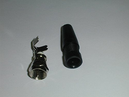 F CONNECTOR OPEN CRIMP RG-59, RG-6 WITH STRAIN RELIEF ( 2 PIECES)