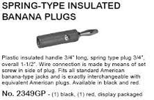 Philmore 2349GP Banana Plug Set, 1-Red and 1-Black, Display Packaged